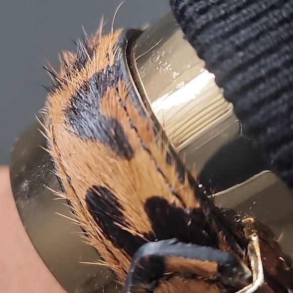 ZARA Gold and Brown Leopard Print Women's Bracelet - Picture 8 of 14